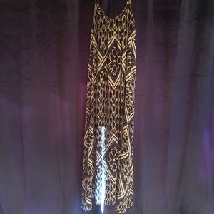 Blue white maxi dress